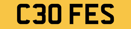 Coffee reg number plate - coffee's, c30