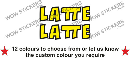 Latte stickers decals - stickers,