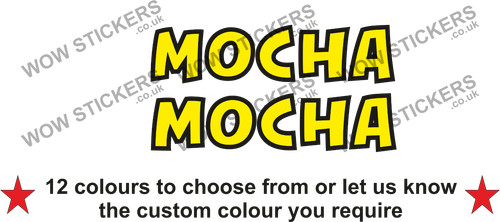 Mocha stickers decals - stickers,