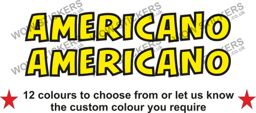 Americano stickers decals - 2,