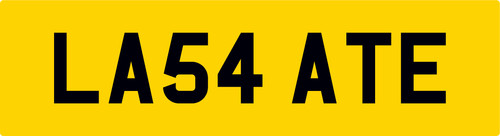 Latte number plate la54 - plate,
