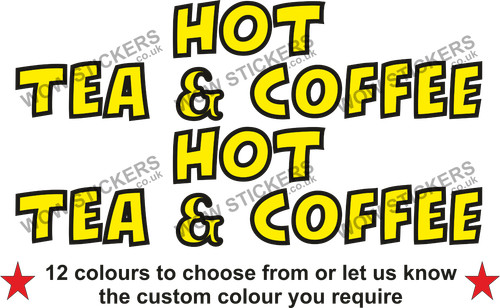 Hot tea coffee stickers - 2,