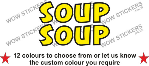 Soup stickers decals - 2,